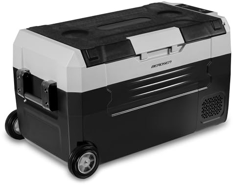 Berdsen Kompressor, kylbox, bil, camping, fryslåda, kylskåp för bil, lastbil, båt, elektrisk kylning upp till -20 °C med värmefunktion upp till 20 °C, Bluetooth-app 12 V, 24 V, 100–240 V