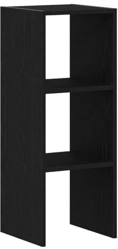 vidaXL Bücherregal Stapelbar Schwarz Eichen-Optik 30x30x80 cm, Bücherständer, Büroschrank, Aktenregal, Bücherschrank, Büroregal, Highboard, Regal