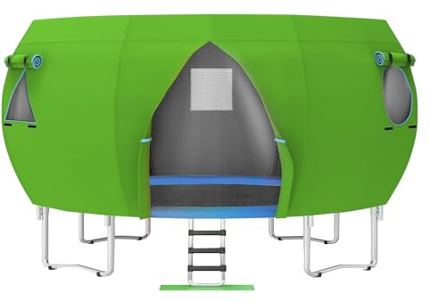 Trampoline Tent Cover - Outside Sun Protection Cover | Multipurpose 14FT Sun Protection Trampoline Canopy Tent for Outdoor Playground