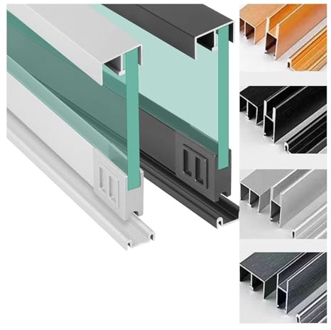 Vitrina de cristal de tamaño personalizable con puertas correderas de vidrio templado, moderno armario de almacenamiento de vino con polea de puerta, ideal para archivos y coleccionables.