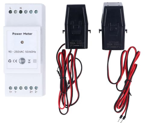 Contatore di energia WiFi Gearwell, misuratore di potenza intelligente, monitor del consumo di elettricità, misuratore di KWh, dispositivo di controllo APP con pinza 2x750A