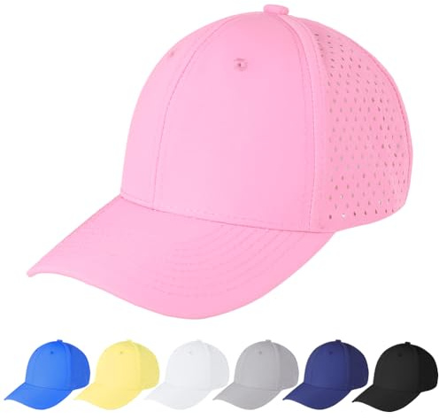 AUYAO Gorras de Beisbol de Impermeable, Gorras de Hombre, Gorra Verano de Media Malla Casuales, Gorras Deportivas Unisex Adulto para Running Beisbol Tenis Golf, Rosa