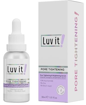Luv it! Pore Tightening Serum mit 10% Niacinamid, Zink & Hamamelis, Porenverfeinerndes Gesichtsserum für ölige & Mischhaut, 30 ml