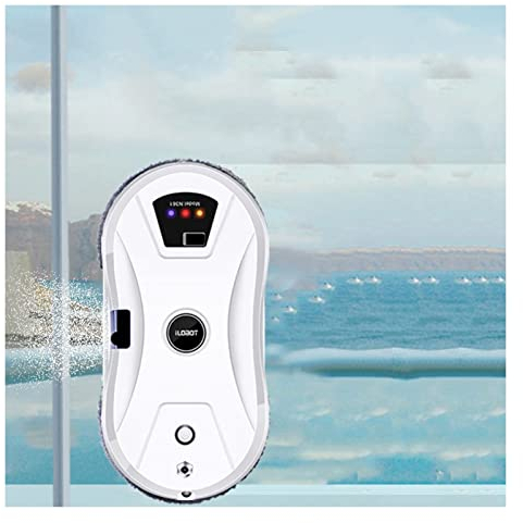 Niczu Robot Lavavetri, Robot Elettrico Intelligente Lavavetri con Telecomando, Tempo di Lavoro della Batteria 20 Minuti, Adatto per Finestre Interne Esterne,White