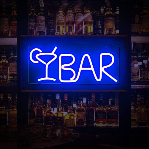 MEDE Bar Sign Decor for Home Bar Powered by USB Dimming Neon Signs,Led Neon Lights for Pub Club Warm White Neon Bar Signs for Wall Party Decor-16 x 7 