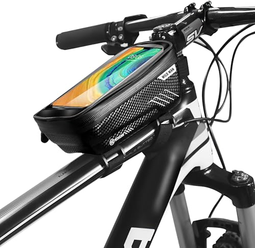 Auauraintt Fahrradtasche Rahmen,Wasserdicht Fahrrad Rahmentasche,Fahrrad Lenkertasche, wasserdicht & reflektierend mit TPU Touchschirm für Smartphone bis zu 6.7 Zoll