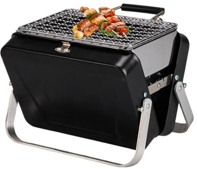 Barbecue portable - Four de table d'extérieur - Barbecue au charbon de bois portable - Barbecue compact pour cuisiner en plein air, voyage en camping-car, arrière-cour, plage