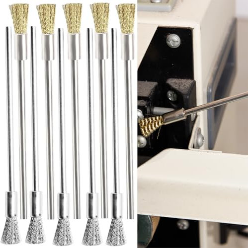 10 Pieces Small Wire Brush Wire Brush Set for Cleaning – Stainless Steel Bore Brushes for Rust and Paint Removal,Wire Tube Washing Brush for Cleaning Small Parts