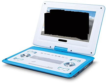 Bärbar DVD-spelare, HD Big Screen 14 tums video DVD-spelare Bärbar DVD-stödkort U Disk Game Move MP3-högtalarstöd Digital-TV-spelkonsoler,för hem, bil(Blauw)
