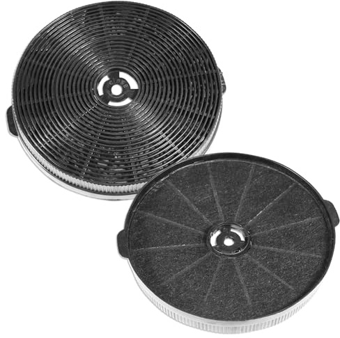 SPARES2GO Kolfilter för KKT Kolbe K111 spisfläkt utsugare ventil TMFILT4 (170 mm x 25 mm, 2-pack)