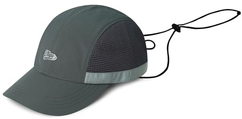CLAPE Baseballkeps män kvinnor Basecap med hakband meshkeps vindtät sommarmössa löpmössa justerbar cykling sporthatt vandringshatt, BSSC2573-grå, one size