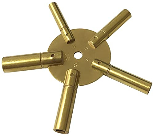 Brass Clock Spider Key Winding Key No.2 No.4 No.6 No.8 No.10 Mechanical Clock Tool.