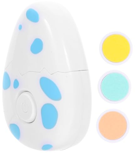 GALPADA Cortauñas Eléctrico Plástico Azul para Bebés Diseño de Huevo y Cabezales de Lijado Intercambiables Rápido Manicura Infantil
