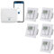 Homematic IP kabelgebundene Fußbodenheizungssteuerung zur Einzelraumregelung in 5 Räumen. Inhalt: Access Point und 5 Digitale Raumthermostate mit Schaltausgang. Mit App und Alexa kompatibel.