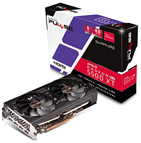 Sapphire Technology Pulse RADEON RX 5500 XT 8G GDDR6 HDMI/TRIPLE DP OC W/BP (UEFI) - Scheda grafica 11295-01-20G