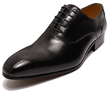 Men's Handmade Leather Shoes Wedding Shoes 08 H2563 Lace-up Business Formal Brogue Pointed Toe Oxfords