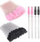 Lot de 100 Brosses à Cils Jetables, Goupillon Cils Pinceau Cils avec Poignée en Cristal, Applicateur Cils Brosse pour Maquillage Extension Cils Sourcils (Rose, Noir)