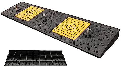 Türschwellenrampe aus Gummi,Garten-Rollstuhlrampen für Stufen,Einfahrts-Bordsteinrampen,rutschfeste Schwellenrampe für Rollstühle/Roller/Motorräder,Größe: 100 x 30 x 12 cm