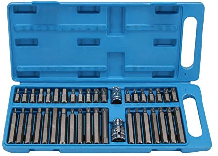 Juego de 40 Puntas de Vaso Estriadas con Estrella Hexagonal, 40 en 1, Juego de Puntas de Estrella Hexagonales con Estrías, Llave Allen de Alcance Corto y Largo de 3-8 1/2 de