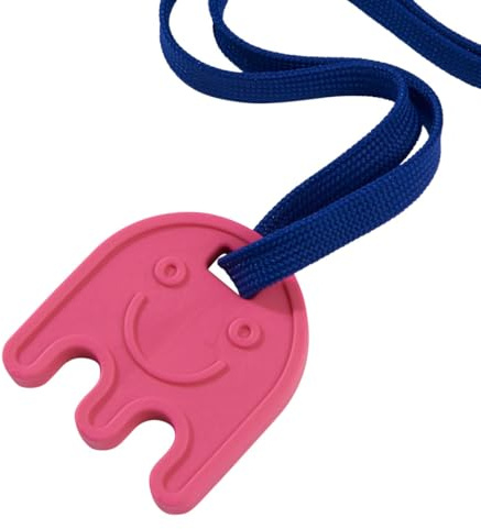 Sensory Direct Chewbuddy Ghost & Lanyard - Pack of 1, Sensory Toy for a Fidget, Chew or Teething Aid | for Kids, Adults, Autism, ADHD, ASD, SPD, Oral Motor or Anxiety Needs | Pink