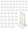 60 PCS Menu Holder, Place Card Holder, Acrylic Display Stand, Card Stand For Tables, Clear Plastic Display Holders For Wedding Photos Memos Pictures