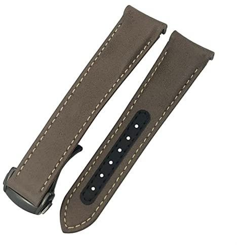 Watchband 19mm 20mm 21mm för AT150 Planet Ocean Smooth Cowhide Watch Strap/Black Black/21mm