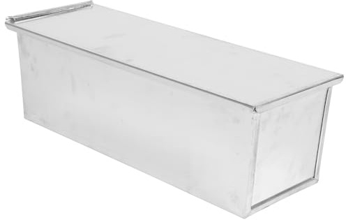 COLLBATH Teglia per Pane Antiaderente in Lega di Alluminio con Coperchio Stampo per Plumcake 1200G Riscaldamento Uniforme per Cottura di Pane Toast e Pagnotte Fatte in Casa