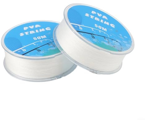 PVA - Sedal de pesca soluble en agua, 50 m, disolución rápida para cuerda trenzada para bolsas de cebo de carpa y aparejo Boilie, hilo de sellado ecológico para aparejos de pesca