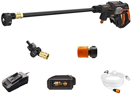 Worx Nitro Hydroshot 20V 710PSI Light-Duty Electric Pressure Washer with Brushless Motor Cordless, Lightweight, 5-in-1 Portable Power Cleaner, Power Share Compatible – Battery & Charger Included