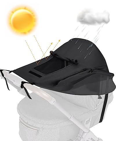 MOXTOYU Kinderwagen Sonnenschutz Abdeckung mit atmungsaktivem Sichtfenster, winddicht und wasserdicht Buggy Sonnenschutz für Kinderwagen, Baby Kinderwagen Sonnenschutz Universal Kinderwagen