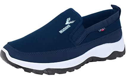 Allbestop Chaussures De Marche À Enfiler À Coussin d'air,Chaussure Homme Sport Chaussures De Sécurité Femme Sabot Jardin Homme Plateforme Cuir Sandales Homme Été Con(Bleu,42)