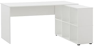 Schildmeyer Schildeyer Schreibtisch mit Regal Rena 500, 701795, weiß, 150 x 121,6 x 73,6 cm