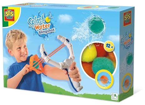 SES Creative | Splash vattenbollsslunga för barn från 5 år | Med 12 återanvändbara vattenbollar | utomhusvattenleksaker | hållbara vattenbomber alternativ | för sommar och trädgård