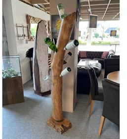 Möbel Akut Weinständer Flaschenständer Weinregal Flaschenregal Regal 180 cm Teakholz massiv