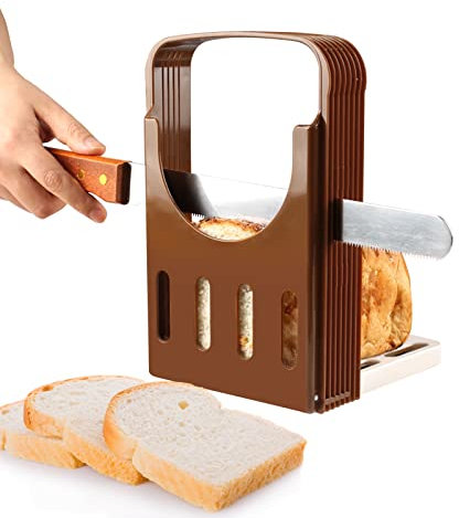 Machine à pain manuelle pliable - pain réglable - Avec 4 épaisseurs - Outil pliable pour machine à croque-monsieur