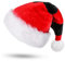 JOFONY Weihnachtsmütze,Rot und Schwarz Nikolausmütze,Plüsch Weihnachtsmann Mütze,Warm Dicker Santa Mütze,Weihnachtskostüme für Weihnachtsfeier Weihnachtsdekoration