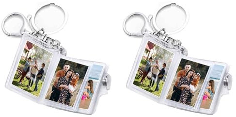 Oladfiop 2 miniálbumes de fotos, llaveros, 16 fotos, contador, , regalos de bricolaje para novia