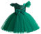 AIEOE Kinder Kleider Prinzessin Mädchen mit Reißverschluss Fliege Schmetterling Winterkleid Taufe Mädchen für 4 Jahre Grün
