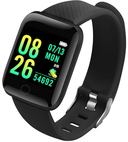 CKDSA Fitness Tracker Activity 24/7 Heart Rate IP68 Waterproof 1.44'' Touch Color Screen SPO2 Blood Pressure Sleep Monitor Step Calorie Xmas Gift for Family Health Teacher Smart Watch for Android iOS