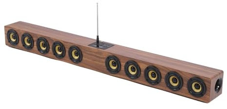 LICAEVEY Barre de Son en Bois pour Ordinateur avec Bluetooth 5.3, 50 W, 88 Cm, Haut-parleurs de Bureau pour PC, Smart TV, Système de Son Surround 360°, Prise en Charge USB et AUX.