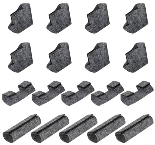 Chair Foot Covers | Felt Beer Bench Leg Protectors Set of 18 | Furniture Feet Grippers Caps Pads Glides Covers for Hardwood Tile Carpet Living Room Bedroom Kitchen