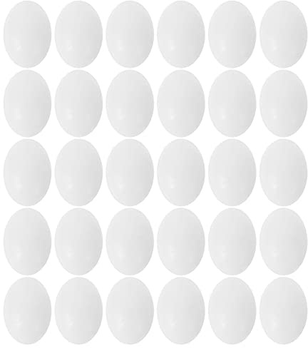 VICASKY 30pcs Solid Pigeon Eggs Set Realistic Egg for Preventing Laying in Nest Boxes