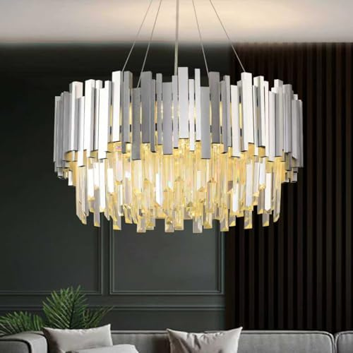 YZBEIMDAI Lampadario Moderno di Cristallo, 9×E14 Portalampada Luce