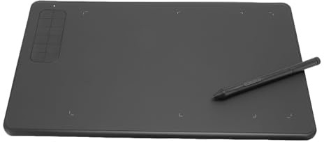 Ausla Ritplatta ABS Grafikplatta 10x6 Tum med 8192 Trycknivåer 12 Snabbtangenter Batterifri Penna för Digital Konst Onlineundervisning Fjärrarbete