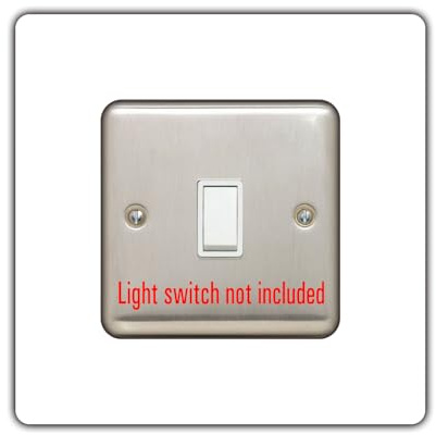 Single Light Switch Surround | Square | Acrylic Back Panel or Finger Plate | Plug (White)
