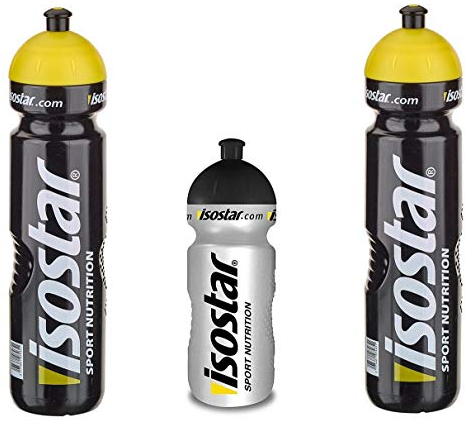 Isostar Sport Trinkflasche 500-650 ml + 1000 ml - BPA-frei - Wasserflasche für Laufen, Radfahren, Gym, Wandern - Praktischer und auslaufsicherer Push & Pull Verschluss