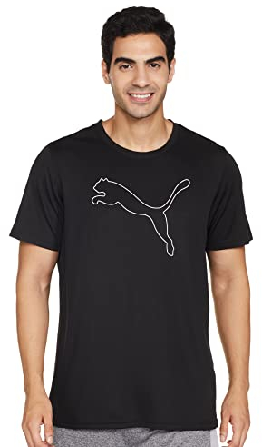 PUMA Herren Performance Cat Tee M T-shirt, Puma Black, L EU