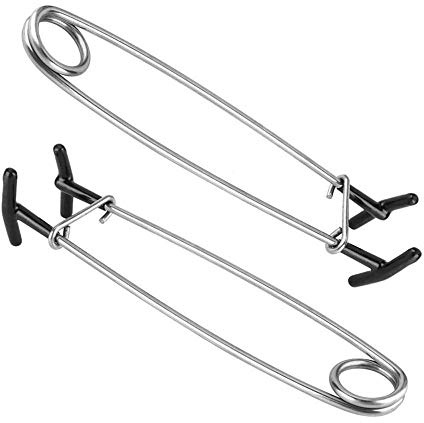 DADADEFEIJI 2 Pcs Fish Mouth Spreader Fish Mouth Opener Spring Steel Jaw Retractor Stainless Steel Fish Mouth Hook Remover Jaw Spreader Fishing Accessories