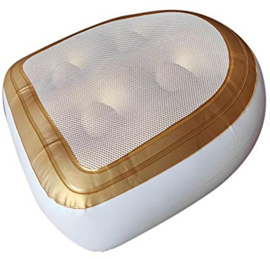 Chiyyak Cojín de spa, almohadilla de spa de PVC azul con ventosas de cubierta de malla, asiento elevador inflable para spa y bañera de hidromasaje