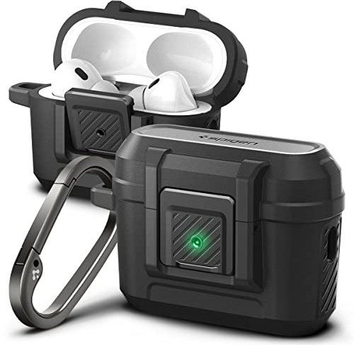 Spigen Lock Fit Hülle Case Kompatibel mit AirPods Pro 2. Generation (2023/2022) - Schwarz
